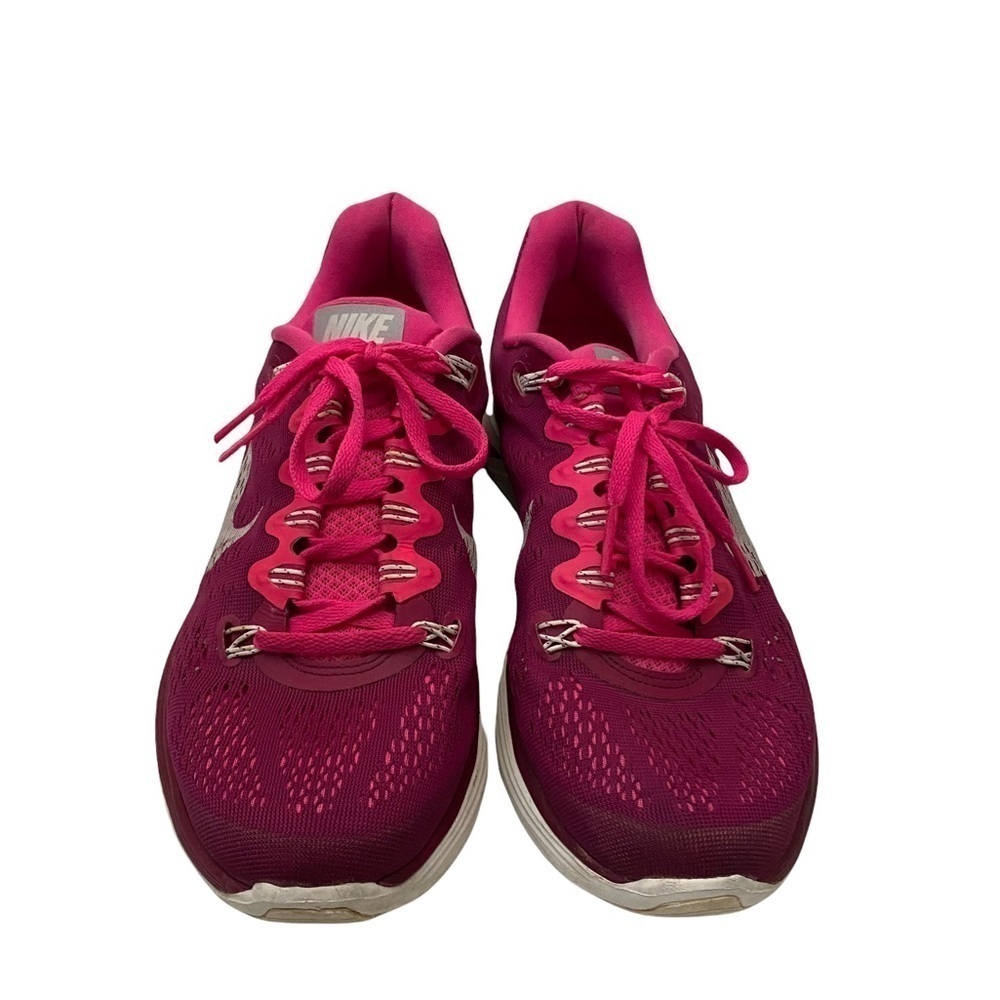 Nike Lunarglide 5 Running Shoes Mesh Raspberry Pink Sz 9.5 Preowned - Picture 4 of 13